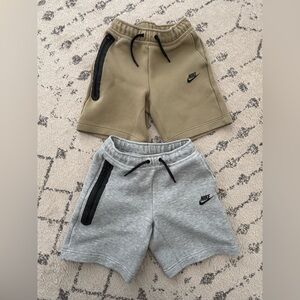 Nike Tech Kids Olive and Gray Shorts Duo
